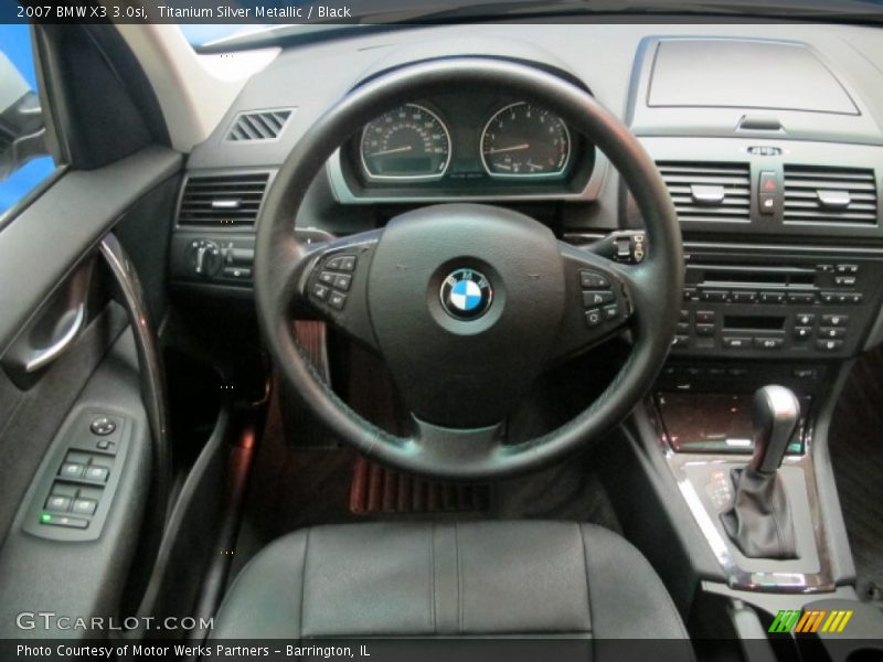 Titanium Silver Metallic / Black 2007 BMW X3 3.0si