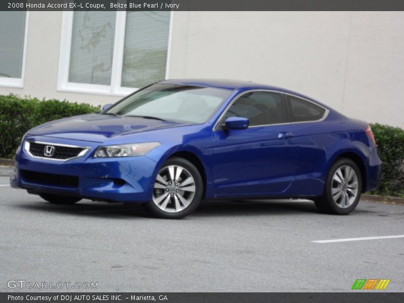 Belize Blue Pearl / Ivory 2008 Honda Accord EX-L Coupe