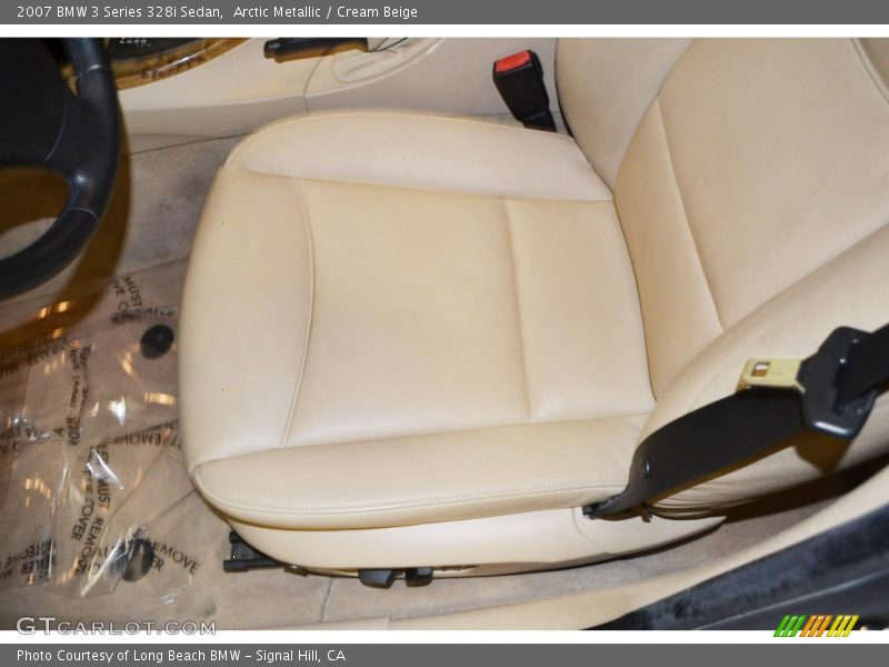 Arctic Metallic / Cream Beige 2007 BMW 3 Series 328i Sedan