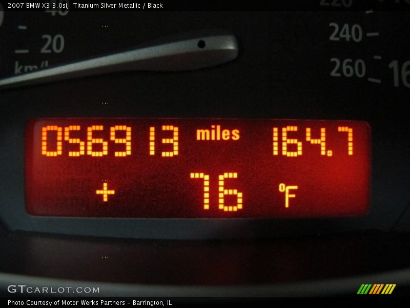 Titanium Silver Metallic / Black 2007 BMW X3 3.0si