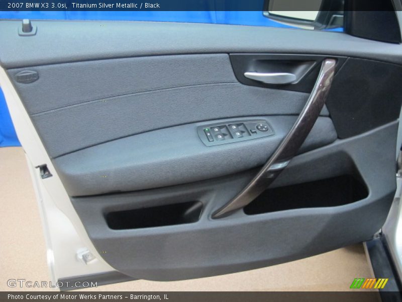 Titanium Silver Metallic / Black 2007 BMW X3 3.0si
