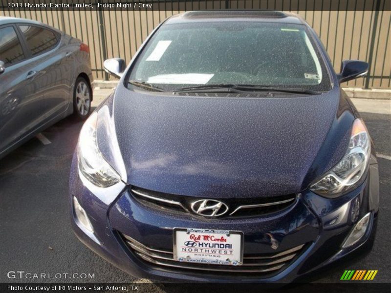 Indigo Night / Gray 2013 Hyundai Elantra Limited
