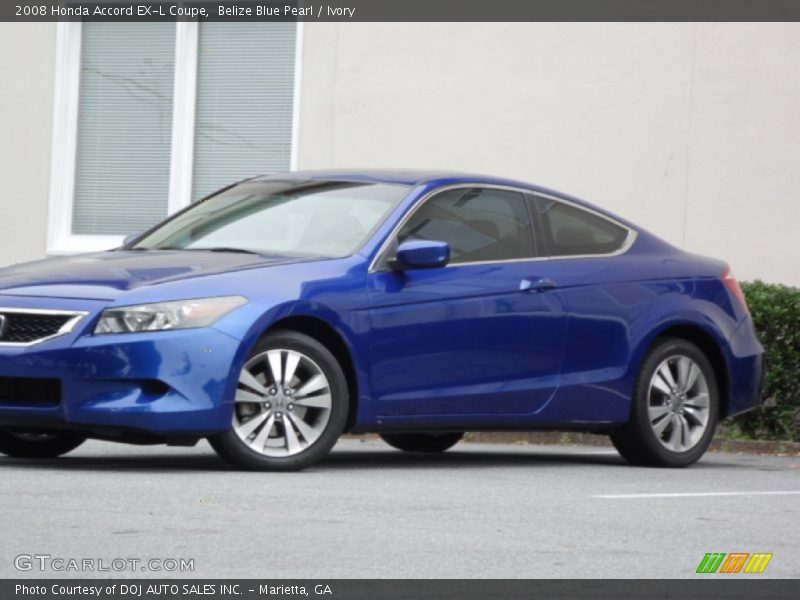 Belize Blue Pearl / Ivory 2008 Honda Accord EX-L Coupe