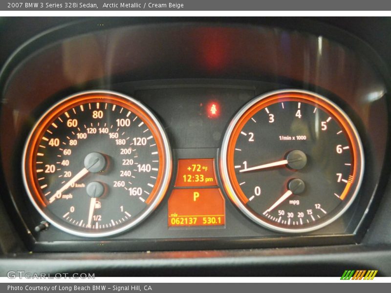 Arctic Metallic / Cream Beige 2007 BMW 3 Series 328i Sedan