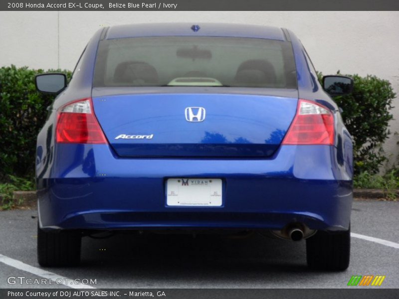 Belize Blue Pearl / Ivory 2008 Honda Accord EX-L Coupe