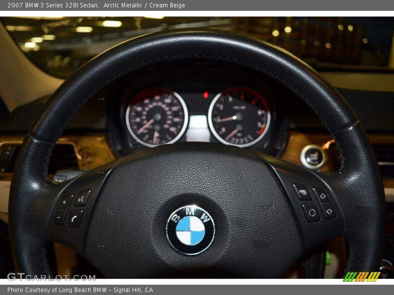 Arctic Metallic / Cream Beige 2007 BMW 3 Series 328i Sedan