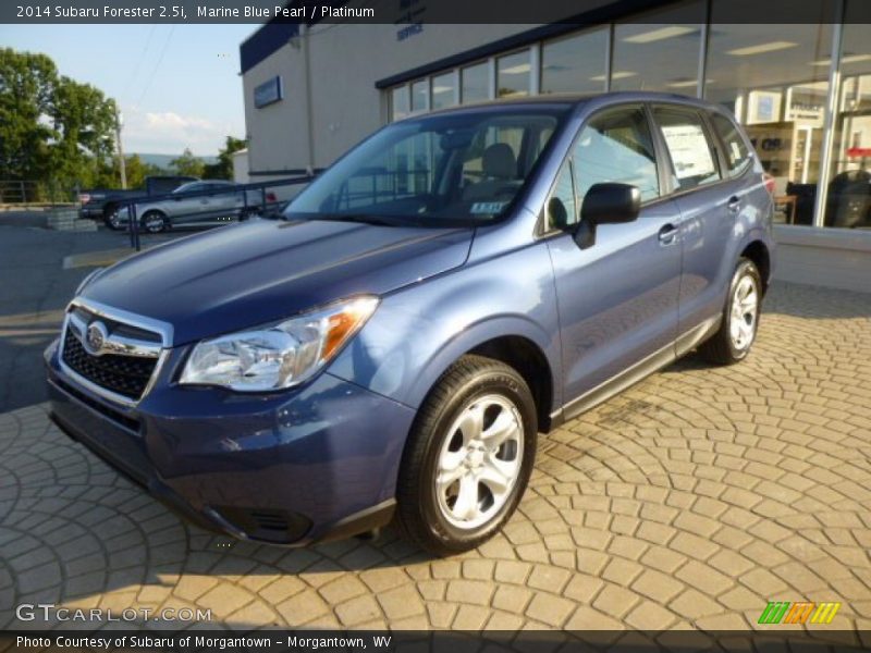 Marine Blue Pearl / Platinum 2014 Subaru Forester 2.5i