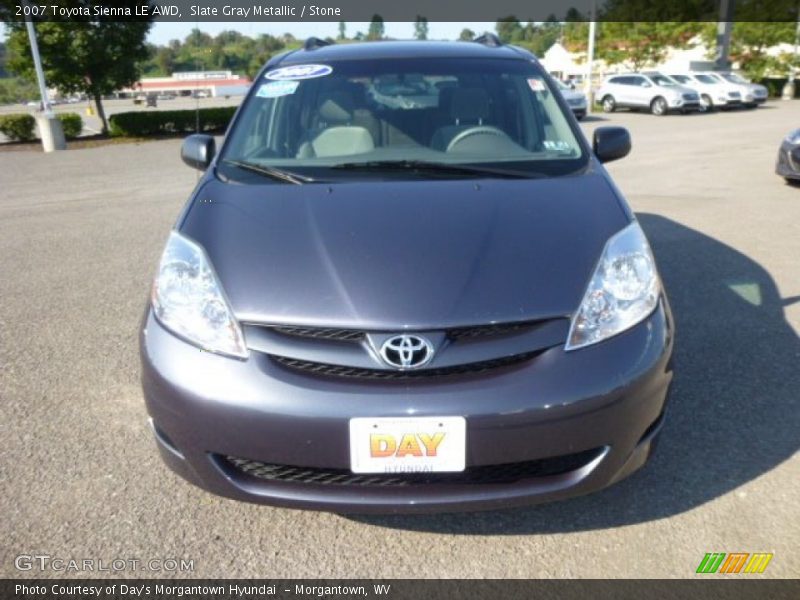 Slate Gray Metallic / Stone 2007 Toyota Sienna LE AWD