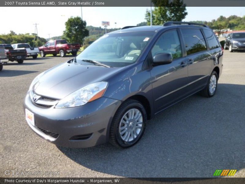 Slate Gray Metallic / Stone 2007 Toyota Sienna LE AWD