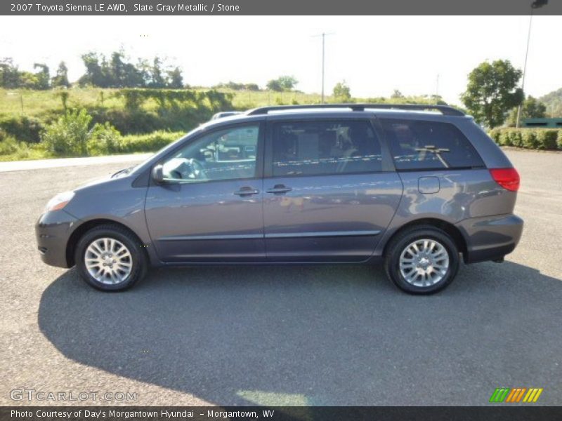 Slate Gray Metallic / Stone 2007 Toyota Sienna LE AWD