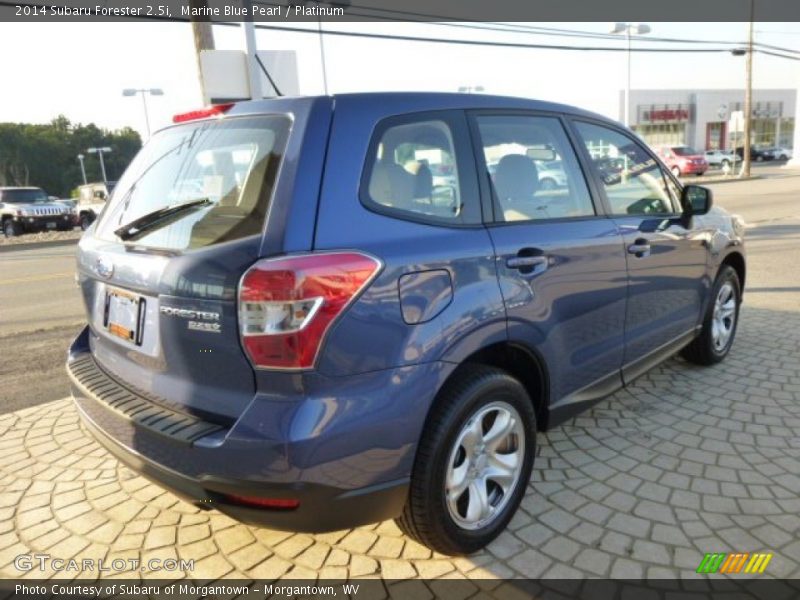 Marine Blue Pearl / Platinum 2014 Subaru Forester 2.5i