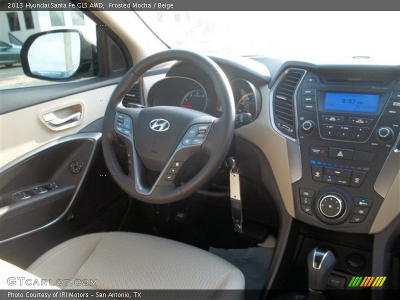 Frosted Mocha / Beige 2013 Hyundai Santa Fe GLS AWD