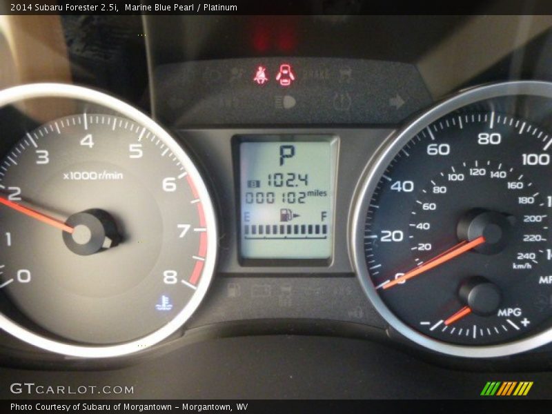 Marine Blue Pearl / Platinum 2014 Subaru Forester 2.5i