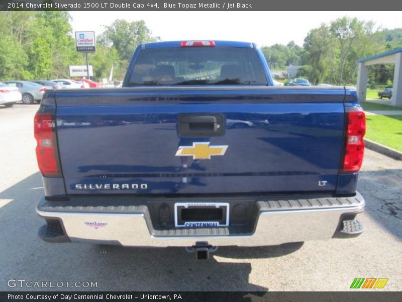 Blue Topaz Metallic / Jet Black 2014 Chevrolet Silverado 1500 LT Double Cab 4x4