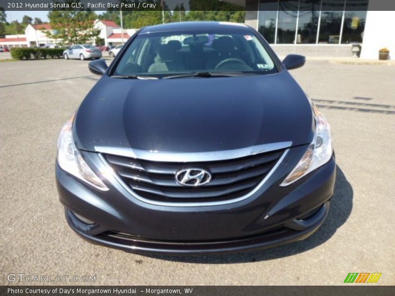 Pacific Blue Pearl / Gray 2012 Hyundai Sonata GLS