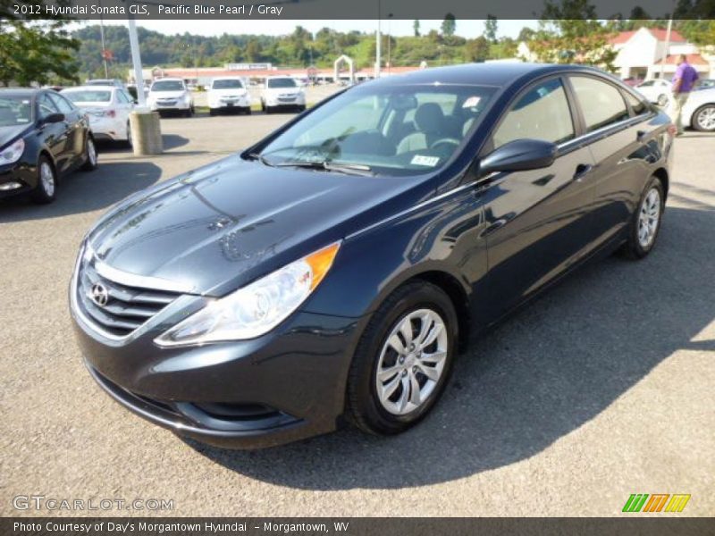 Pacific Blue Pearl / Gray 2012 Hyundai Sonata GLS
