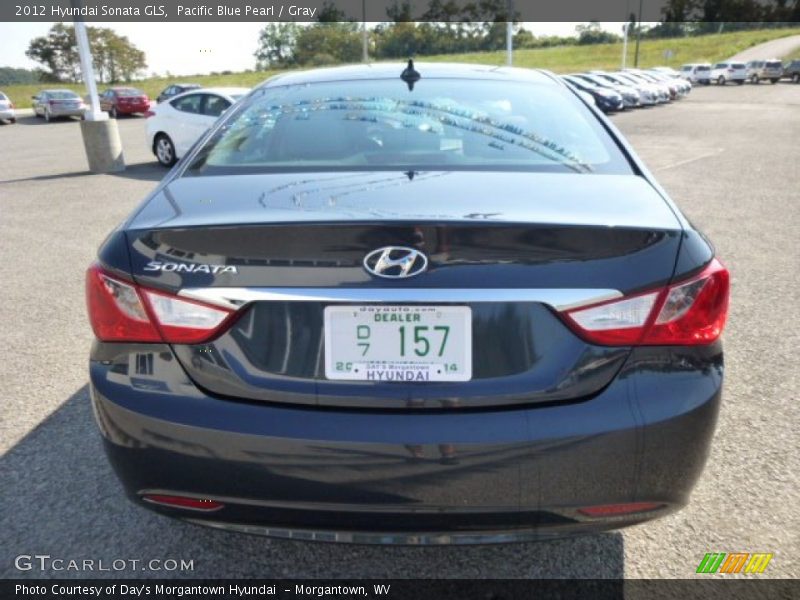 Pacific Blue Pearl / Gray 2012 Hyundai Sonata GLS