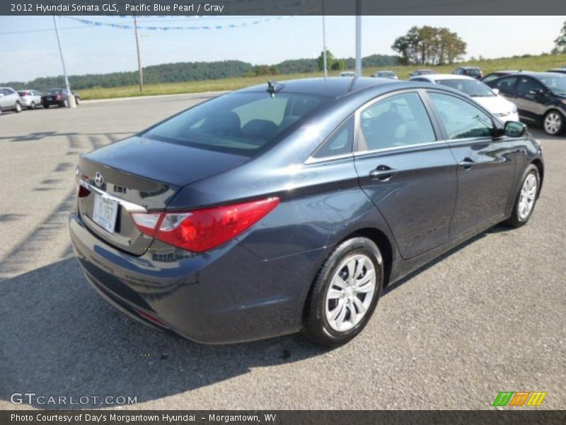 Pacific Blue Pearl / Gray 2012 Hyundai Sonata GLS