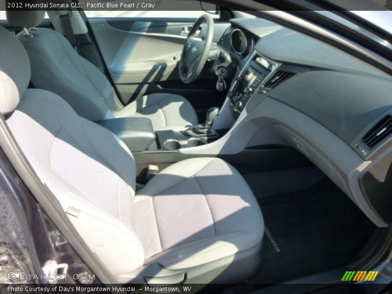 Pacific Blue Pearl / Gray 2012 Hyundai Sonata GLS