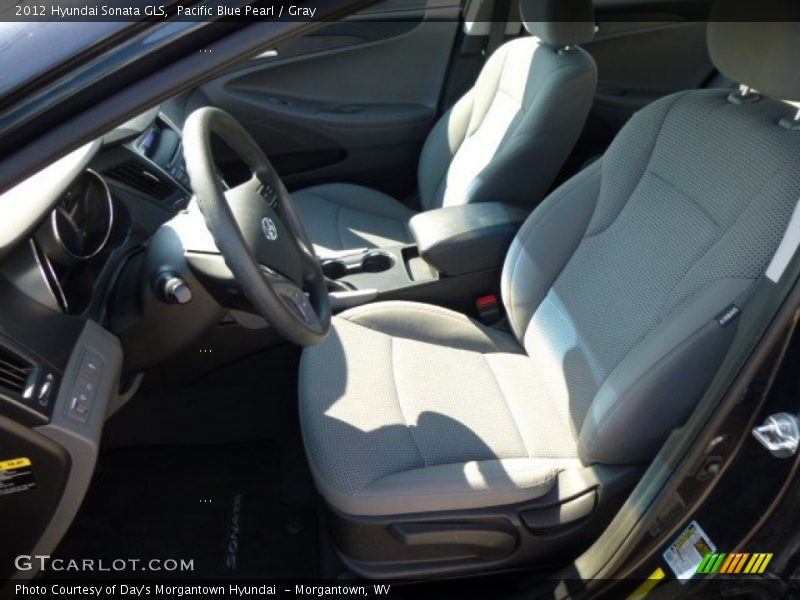 Pacific Blue Pearl / Gray 2012 Hyundai Sonata GLS