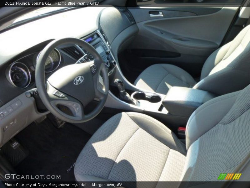 Pacific Blue Pearl / Gray 2012 Hyundai Sonata GLS