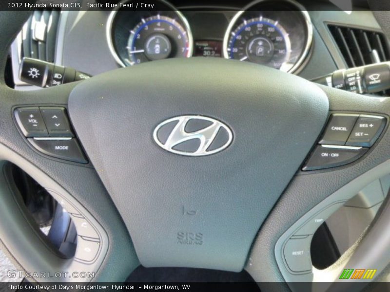 Pacific Blue Pearl / Gray 2012 Hyundai Sonata GLS