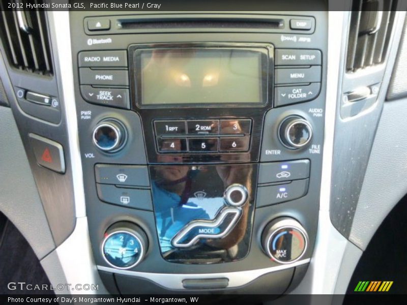 Pacific Blue Pearl / Gray 2012 Hyundai Sonata GLS
