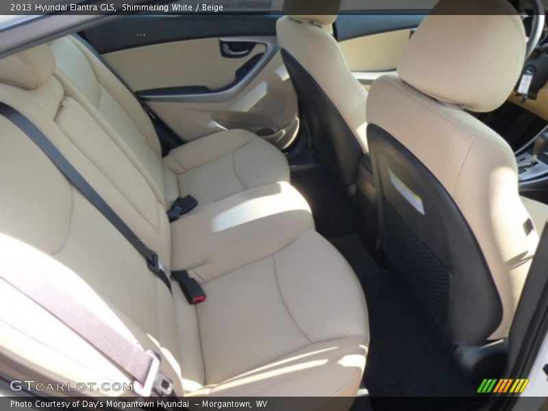 Shimmering White / Beige 2013 Hyundai Elantra GLS