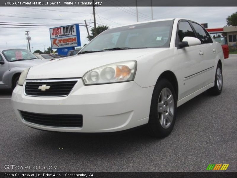 White / Titanium Gray 2006 Chevrolet Malibu LT Sedan