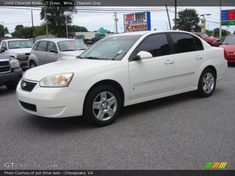White / Titanium Gray 2006 Chevrolet Malibu LT Sedan