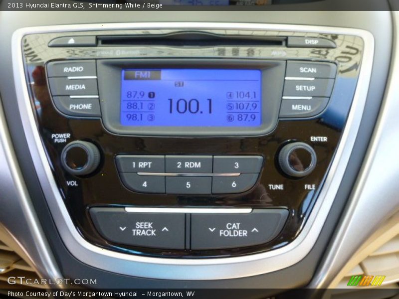 Shimmering White / Beige 2013 Hyundai Elantra GLS