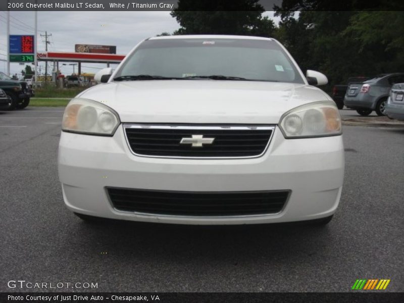 White / Titanium Gray 2006 Chevrolet Malibu LT Sedan