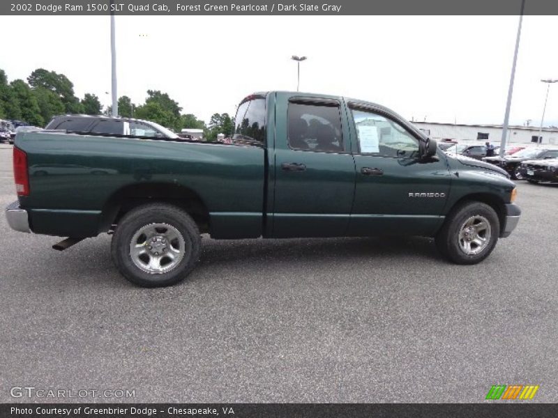 Forest Green Pearlcoat / Dark Slate Gray 2002 Dodge Ram 1500 SLT Quad Cab