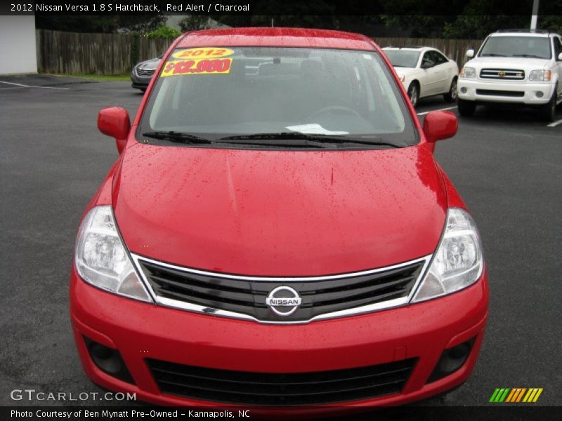 Red Alert / Charcoal 2012 Nissan Versa 1.8 S Hatchback