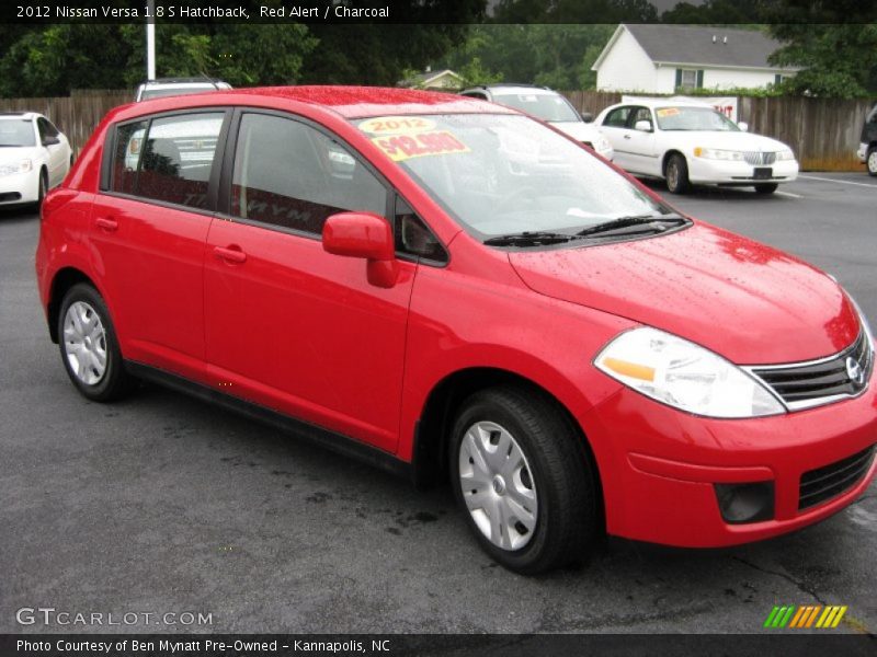 Red Alert / Charcoal 2012 Nissan Versa 1.8 S Hatchback