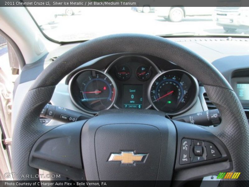 Silver Ice Metallic / Jet Black/Medium Titanium 2011 Chevrolet Cruze LS