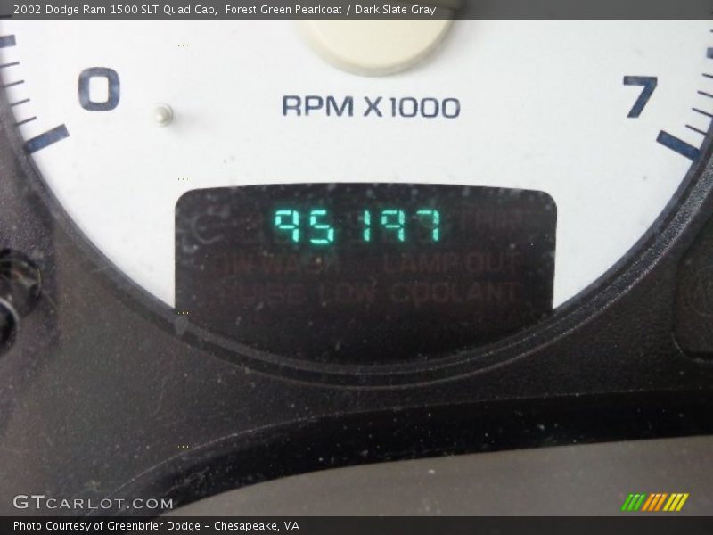 Forest Green Pearlcoat / Dark Slate Gray 2002 Dodge Ram 1500 SLT Quad Cab