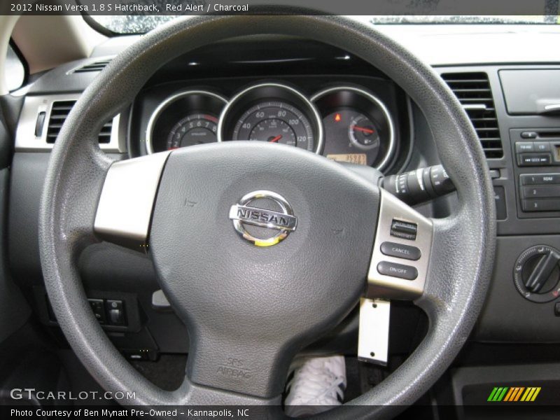 Red Alert / Charcoal 2012 Nissan Versa 1.8 S Hatchback