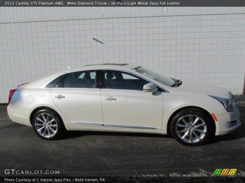 White Diamond Tricoat / Jet Black/Light Wheat Opus Full Leather 2013 Cadillac XTS Platinum AWD