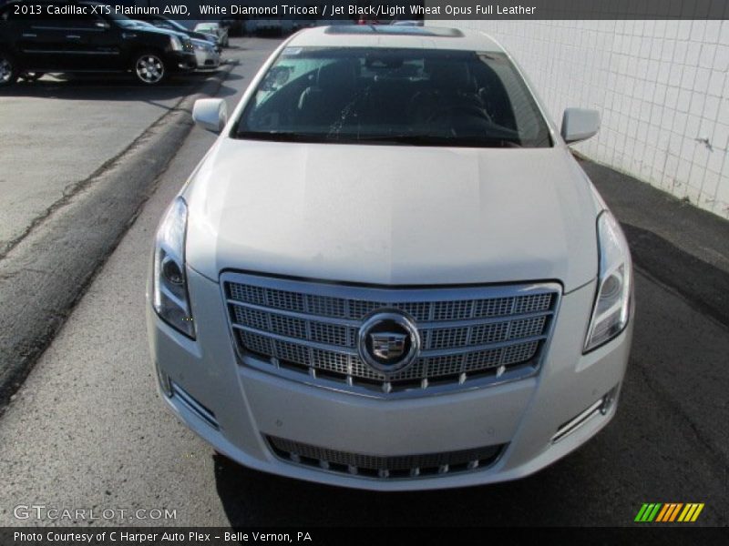 White Diamond Tricoat / Jet Black/Light Wheat Opus Full Leather 2013 Cadillac XTS Platinum AWD