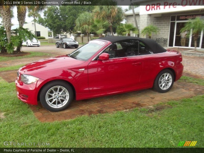 Crimson Red / Black 2011 BMW 1 Series 128i Convertible