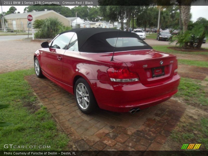 Crimson Red / Black 2011 BMW 1 Series 128i Convertible