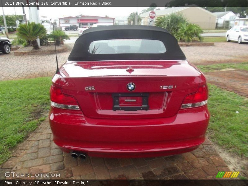 Crimson Red / Black 2011 BMW 1 Series 128i Convertible