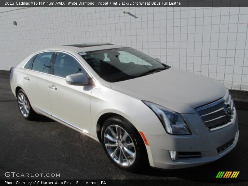 White Diamond Tricoat / Jet Black/Light Wheat Opus Full Leather 2013 Cadillac XTS Platinum AWD