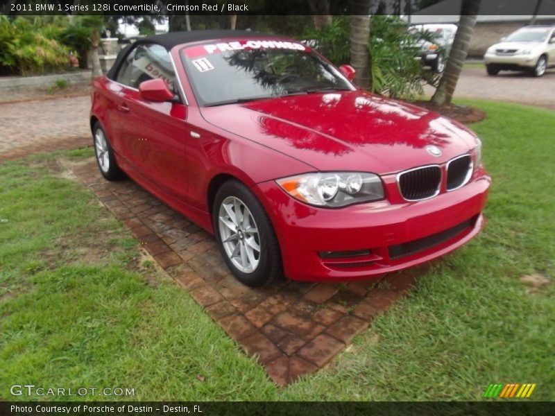 Crimson Red / Black 2011 BMW 1 Series 128i Convertible