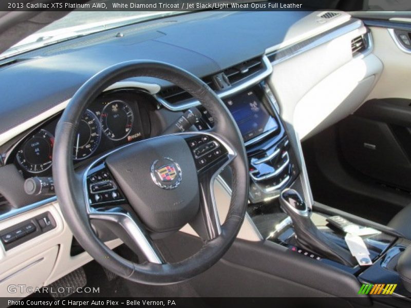 White Diamond Tricoat / Jet Black/Light Wheat Opus Full Leather 2013 Cadillac XTS Platinum AWD