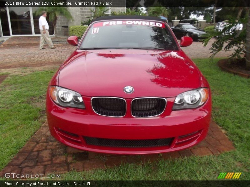 Crimson Red / Black 2011 BMW 1 Series 128i Convertible