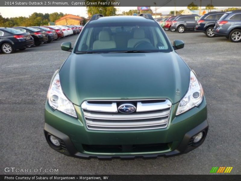 Cypress Green Pearl / Ivory 2014 Subaru Outback 2.5i Premium