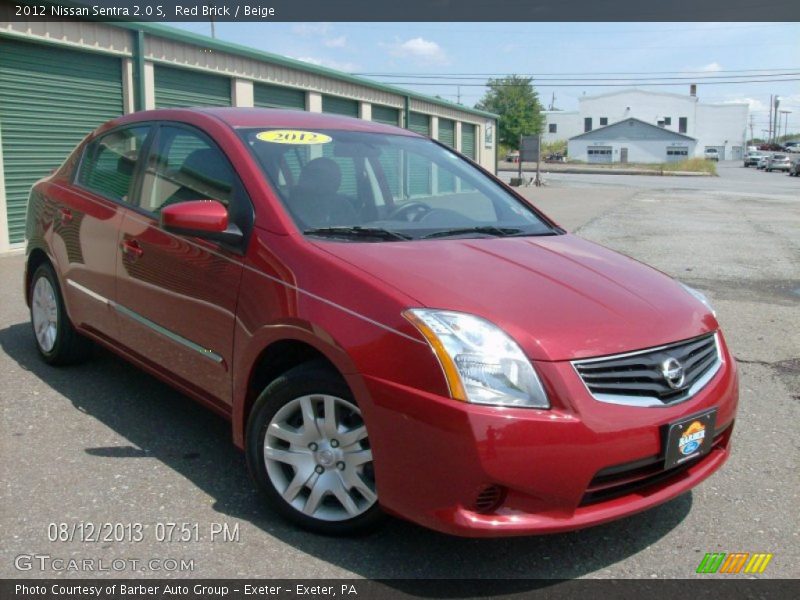 Red Brick / Beige 2012 Nissan Sentra 2.0 S