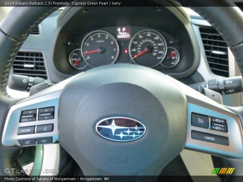 Cypress Green Pearl / Ivory 2014 Subaru Outback 2.5i Premium